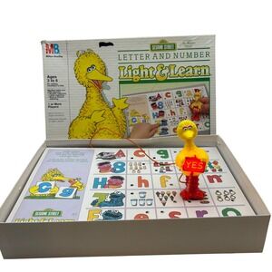 Vtg 1986 Milton Bradley Sesame Street Light & Learn Big Bird Game 4734 Tested